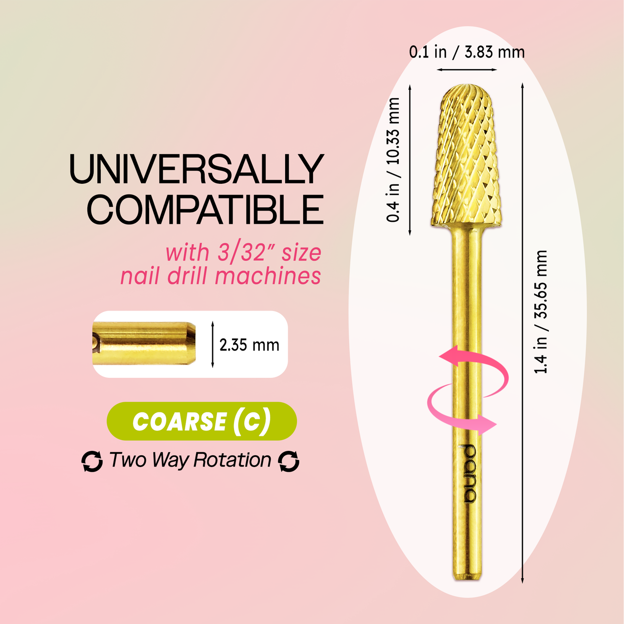 3/32" Safety Gold Carbide Bit (XF - C)