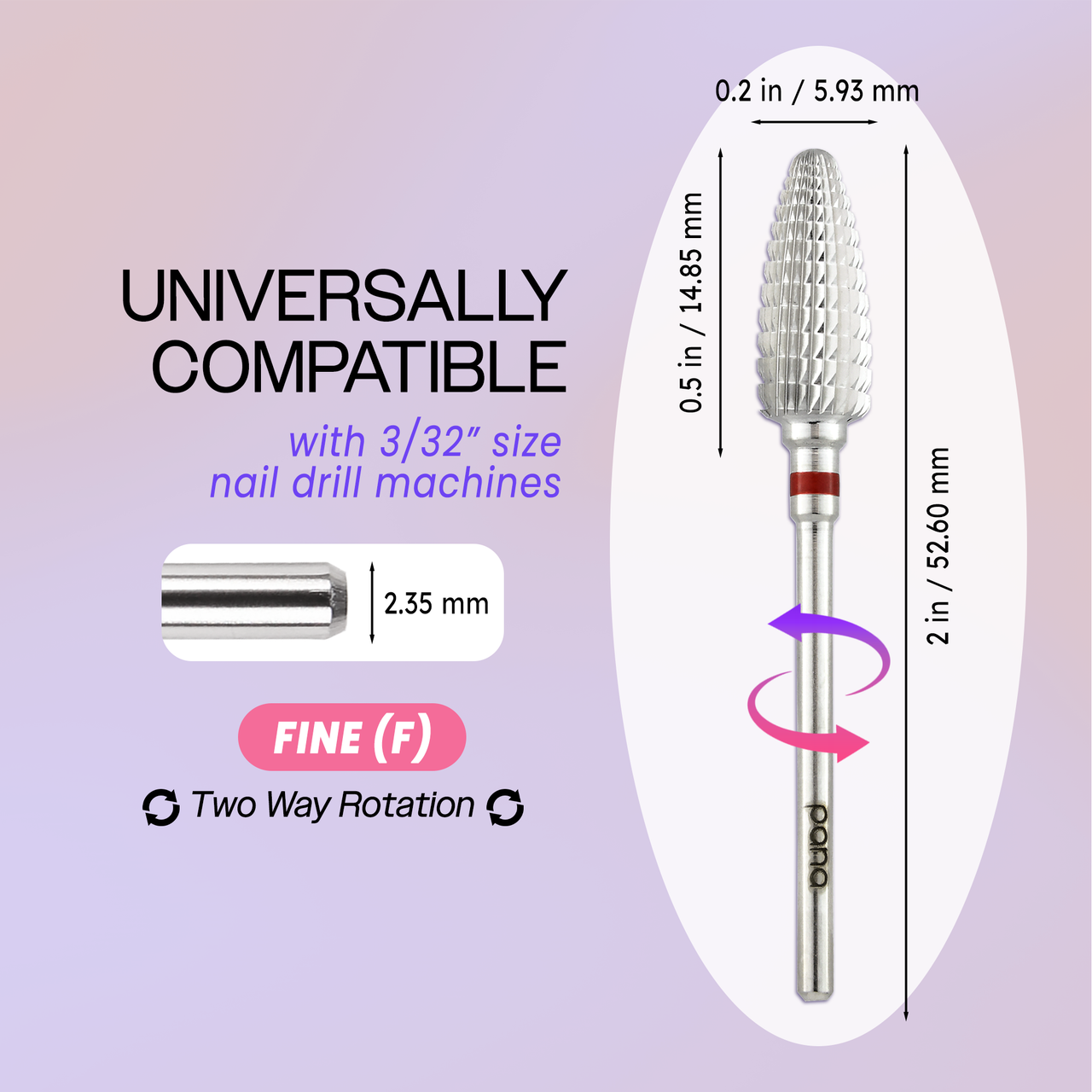 3/32" Large Cone Silver Carbide Bit (XF - XC)