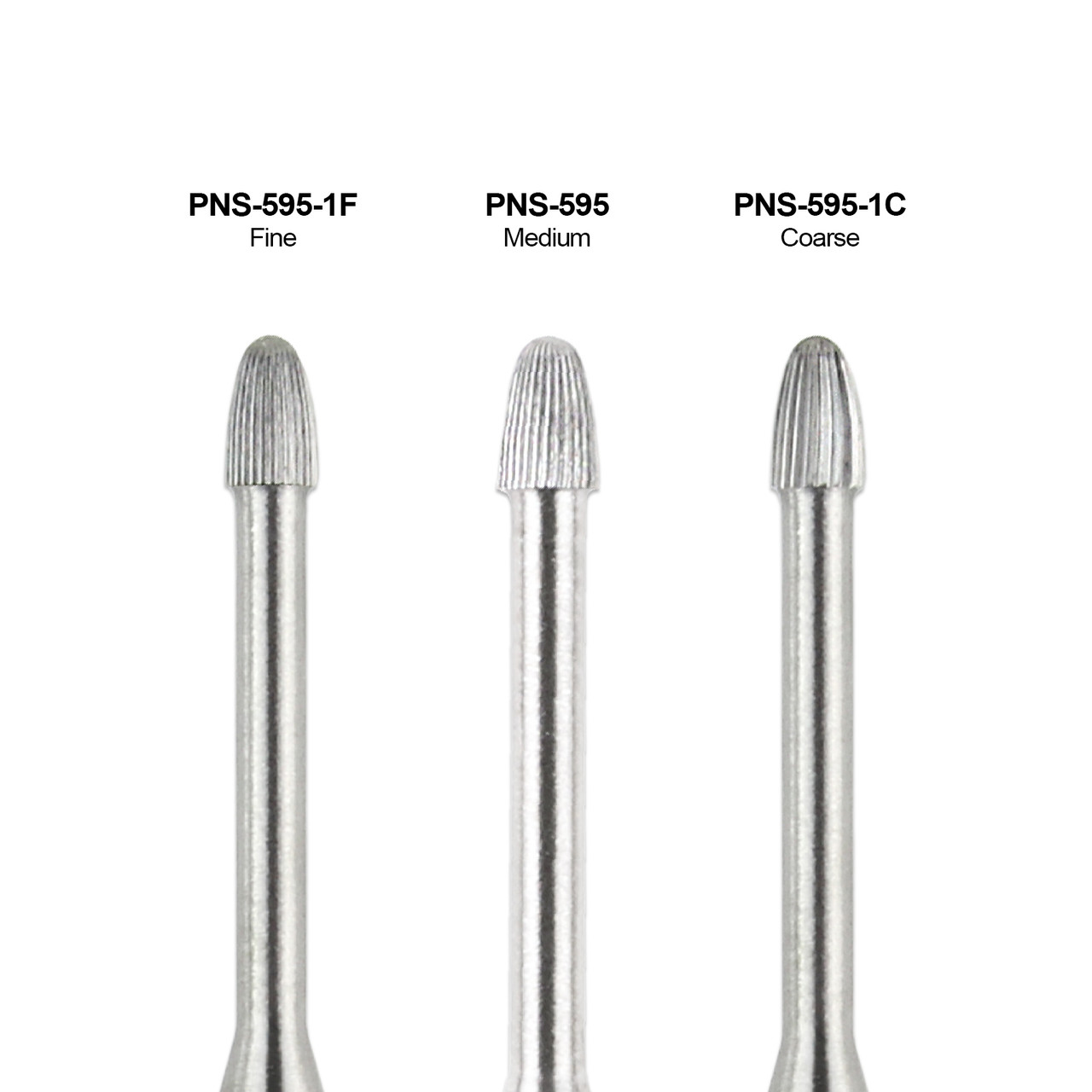 3/32" Snake Head Cuticle Cleaner Silver Carbide Bit (F - C)