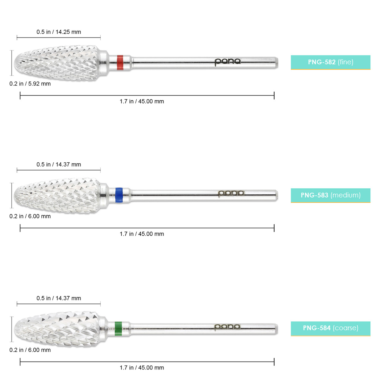 3/32" Flame Shaped Silver Carbide Bit (F - C)