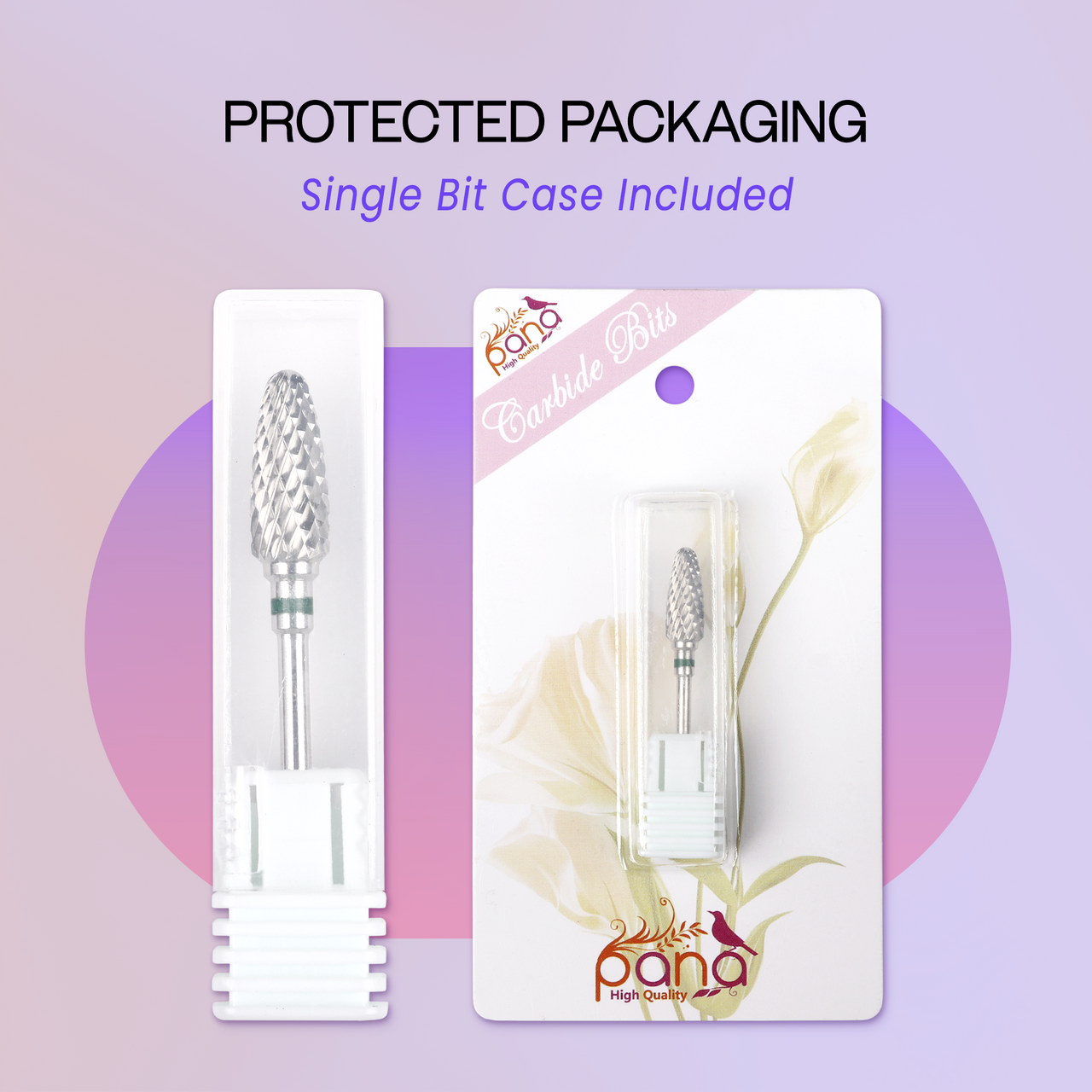 3/32" Flame Shaped Silver Carbide Bit (F - C)