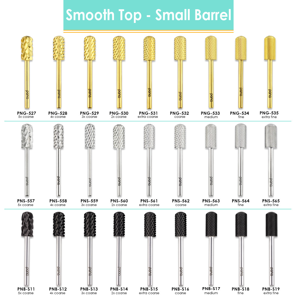 3/32" Smooth Top Small Barrel DLC Black Carbide Bit (XF - 5XC)