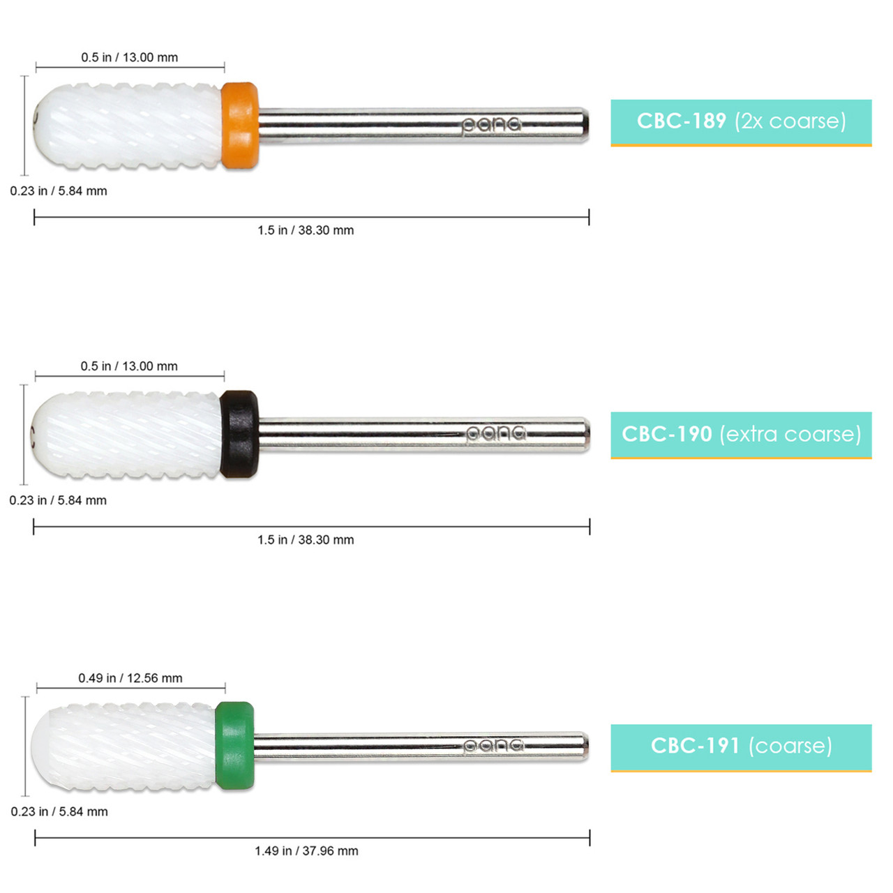 3/32" Smooth Top Small Barrel White Ceramic Bit (XF - 2XC)