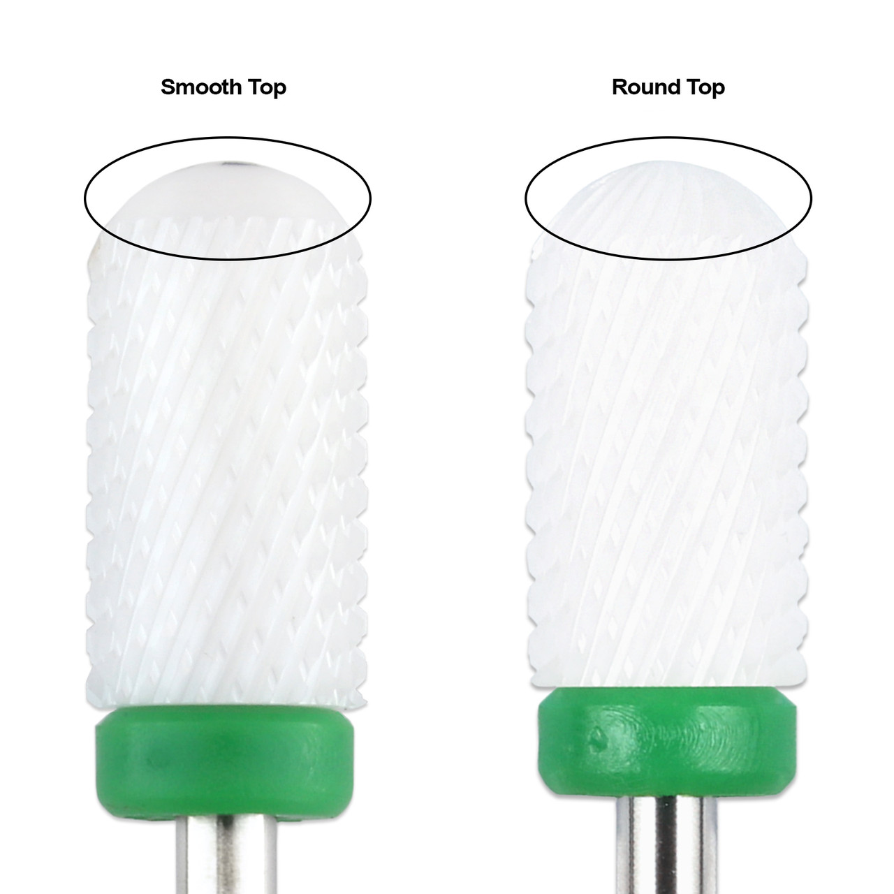 3/32" Smooth Top Small Barrel White Ceramic Bit (XF - 2XC)