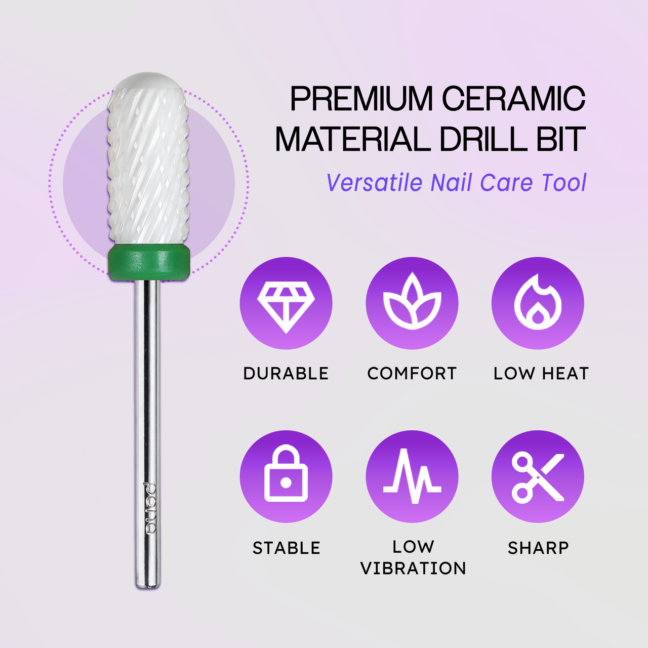 3/32" Smooth Top Small Barrel White Ceramic Bit (XF - 2XC)