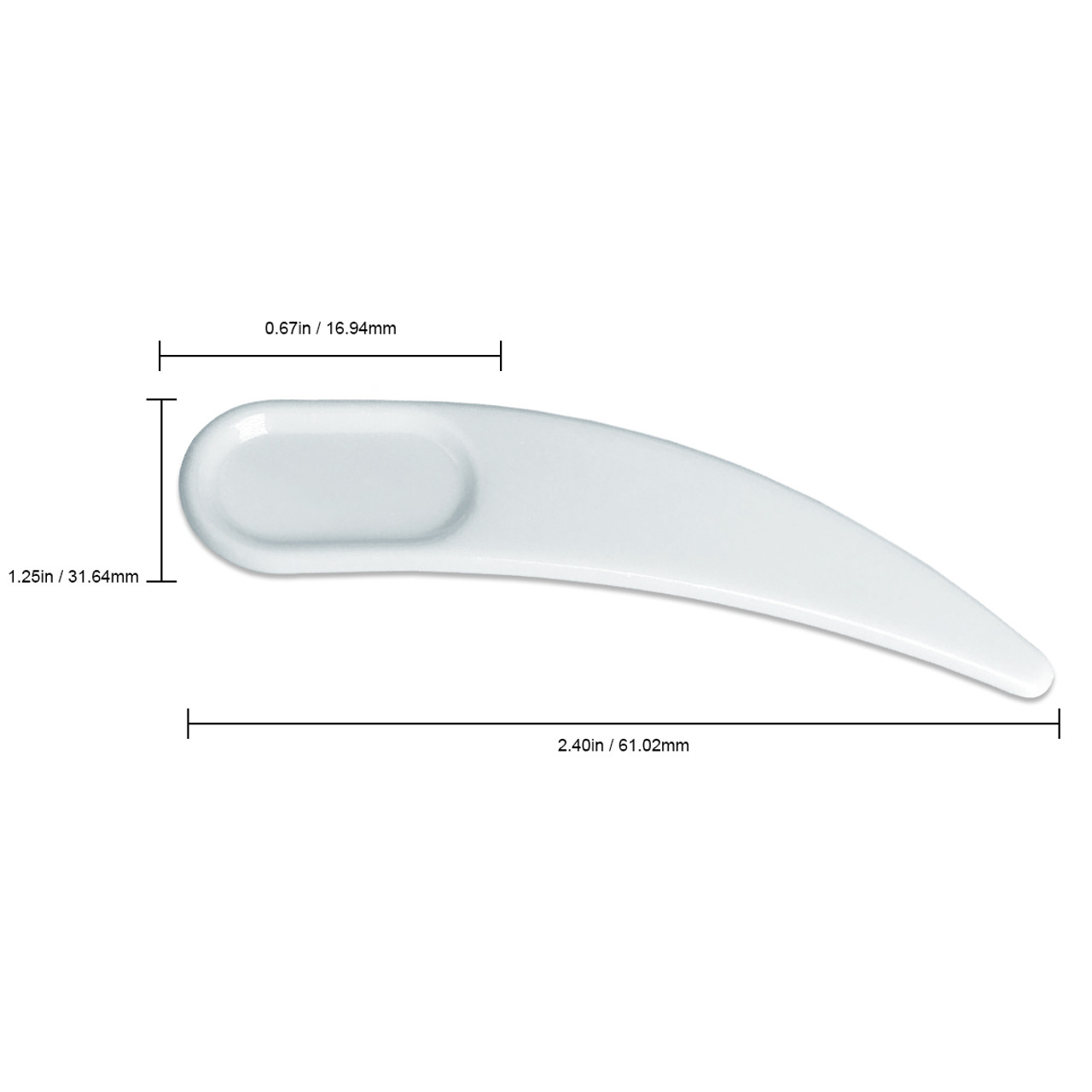 Curved Boomerang Disposable Plastic Spatulas (100ct)