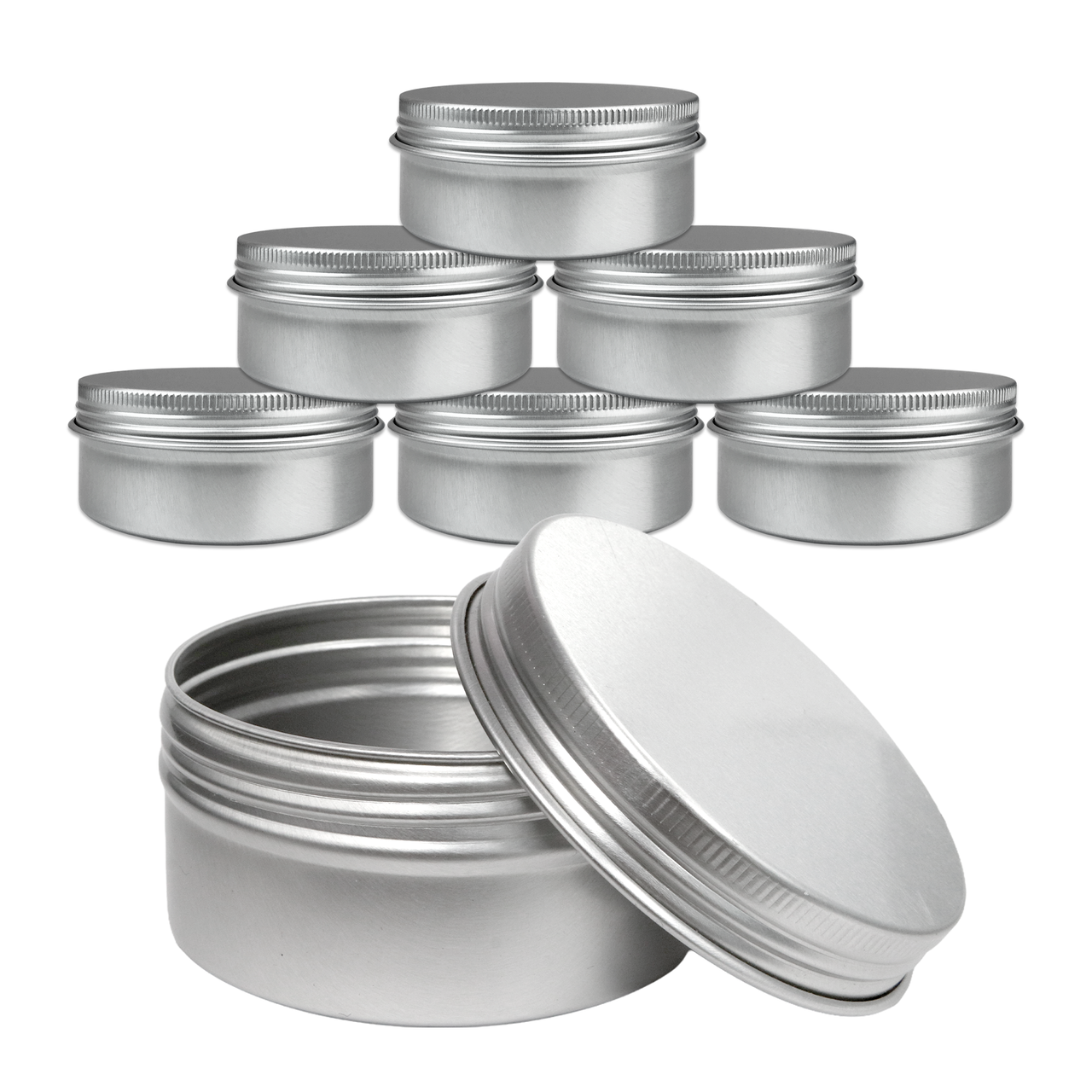 Aluminum Tin Jars with Screw Top Lids