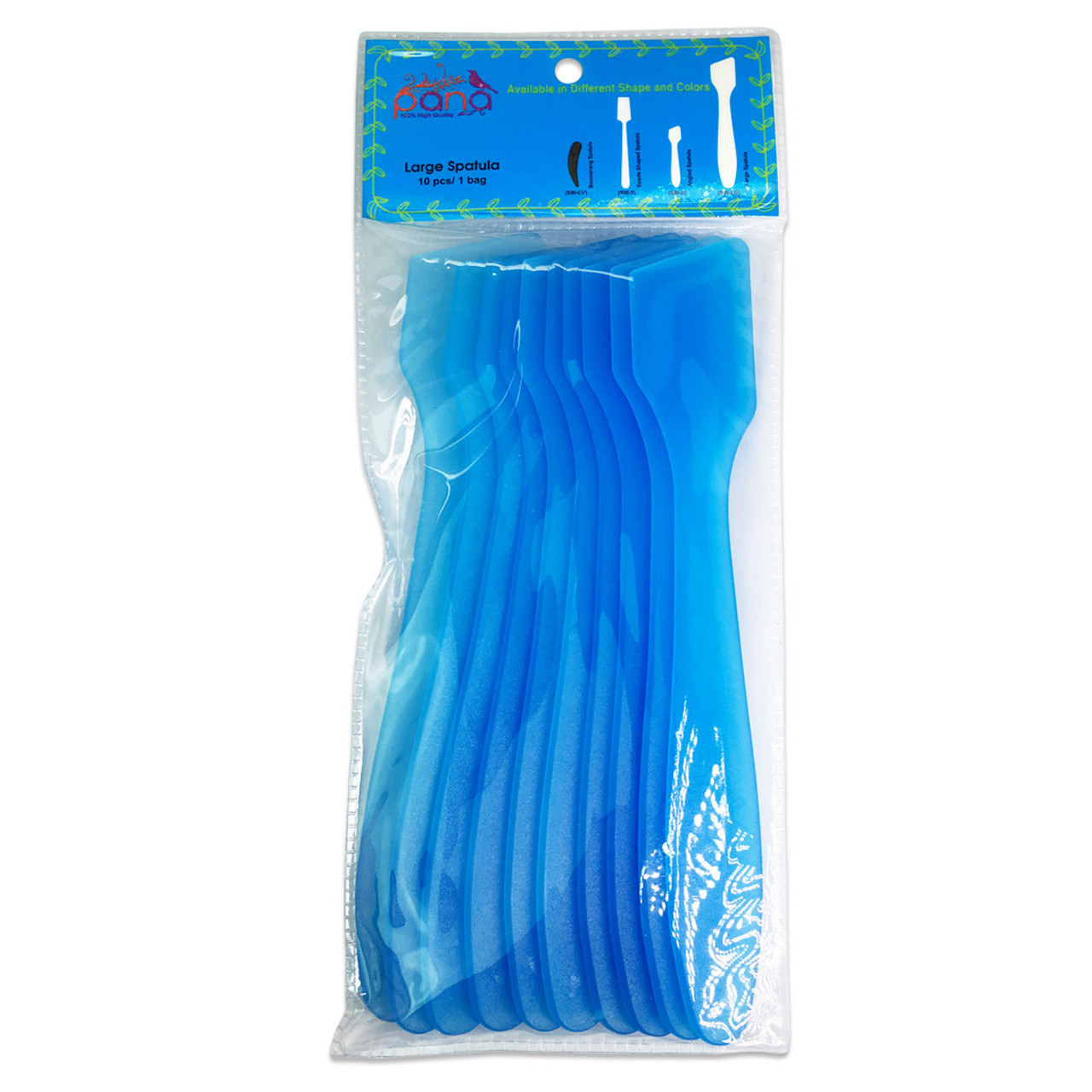 Small Angled Disposable Plastic Spatulas (100ct) - Beauticom, Inc.