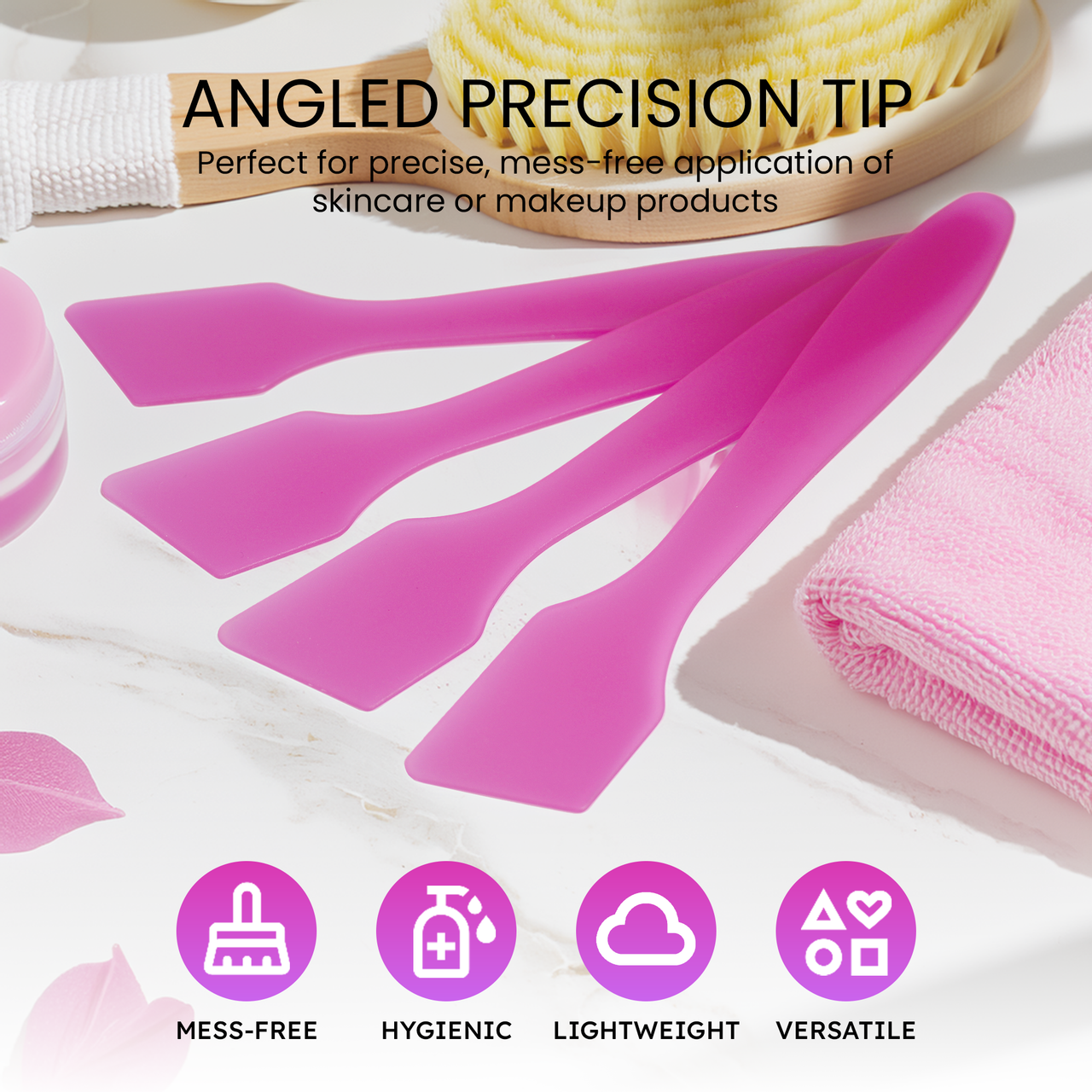Large Angled Disposable Plastic Spatulas (10ct)
