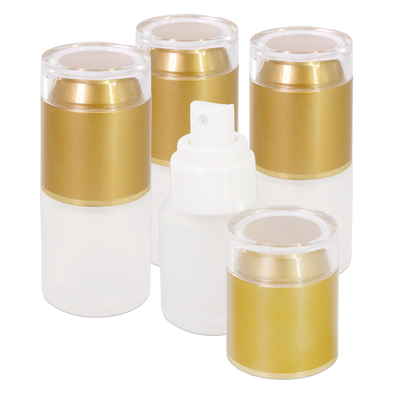 20ML Empty Frosted Glass Spray Bottle with Gold Cap