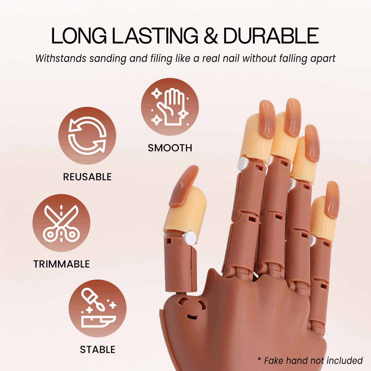 Practice Hand Nail Tips Refill Pack (100ct)