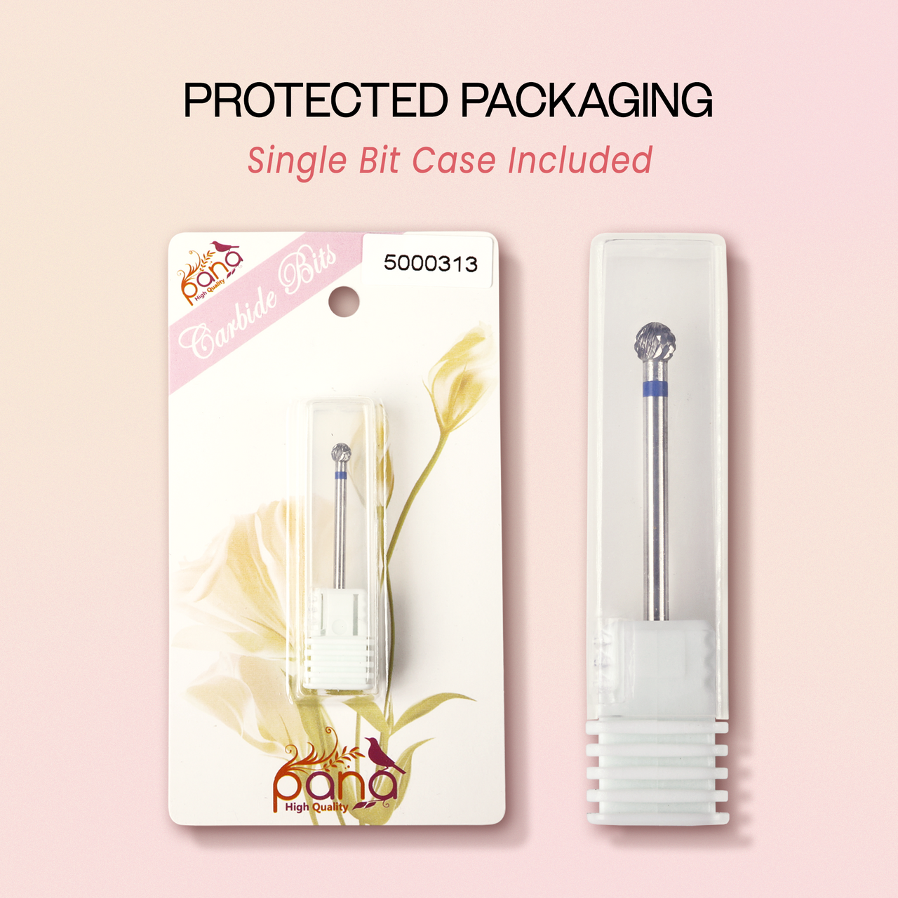 3/32" Ball Shaped Silver Carbide Bit - Medium Grit (Large/Small Barrel)