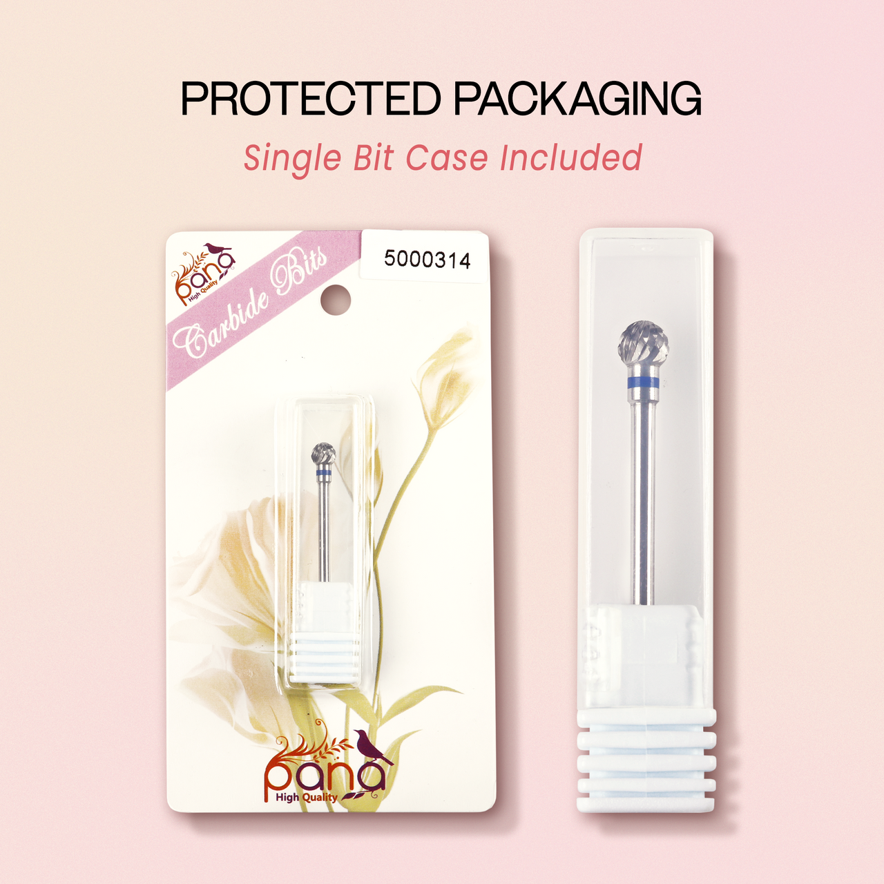 3/32" Ball Shaped Silver Carbide Bit - Medium Grit (Large/Small Barrel)