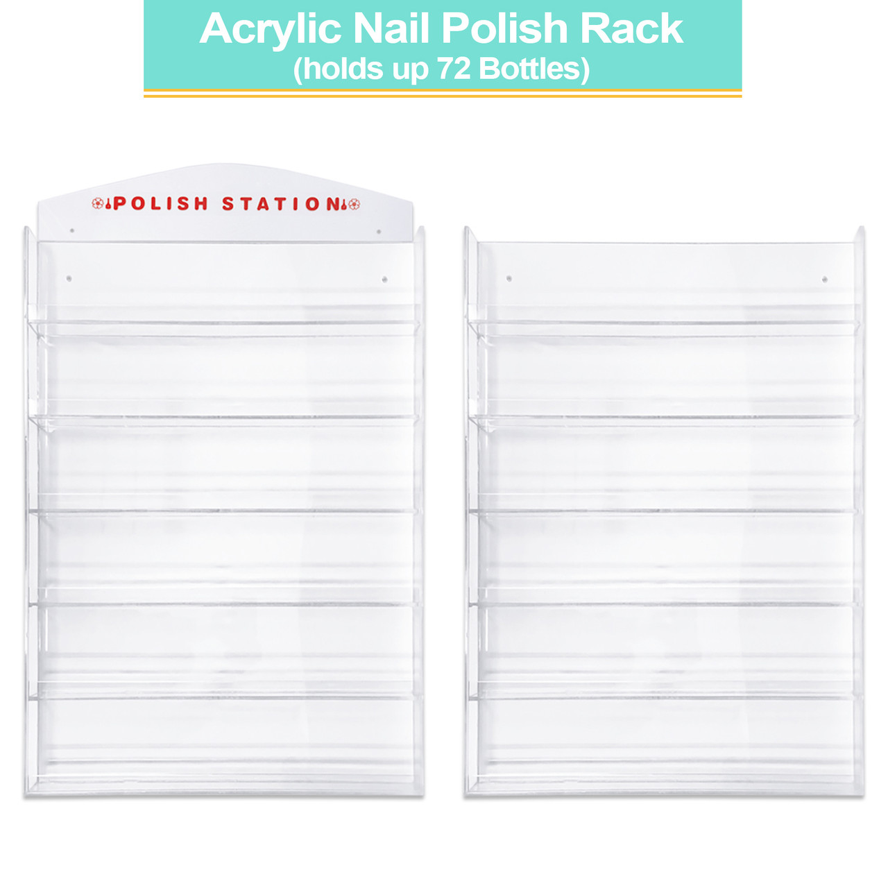 Acrylic Nail Polish Wall-Mounted Rack (Fits up to 32 Bottles) - Beauticom,  Inc.