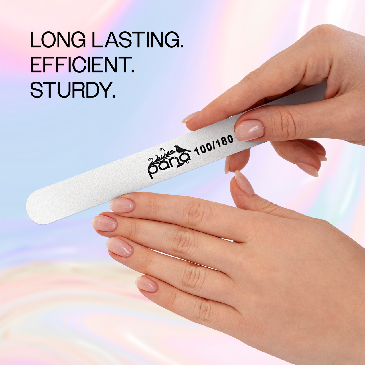 Round Double Sided Emery Board Nail Files - White (Grit: 100/180)