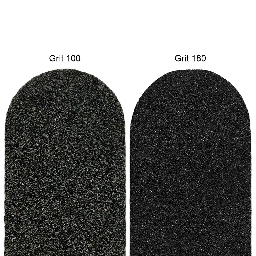 Round Double Sided Emery Board Nail Files - Black (Grits: 100/100 and 100/180)
