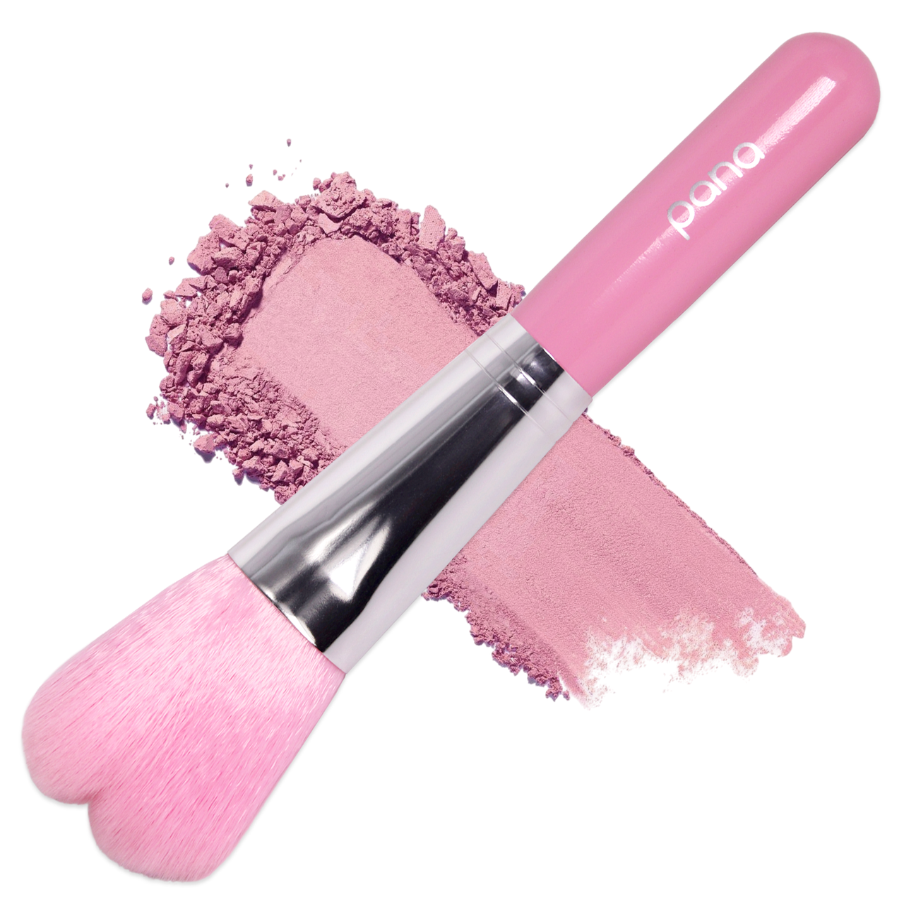Pana Brand Pink Heart Shaped Blush Brush (Professional Quality)