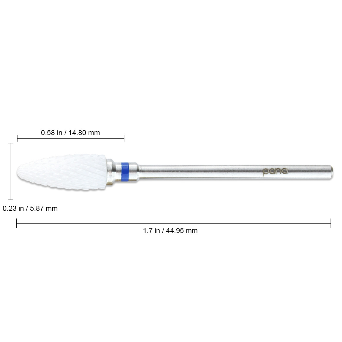 3/32" Shank Size - White Flame Ceramic Nail Drill Bit