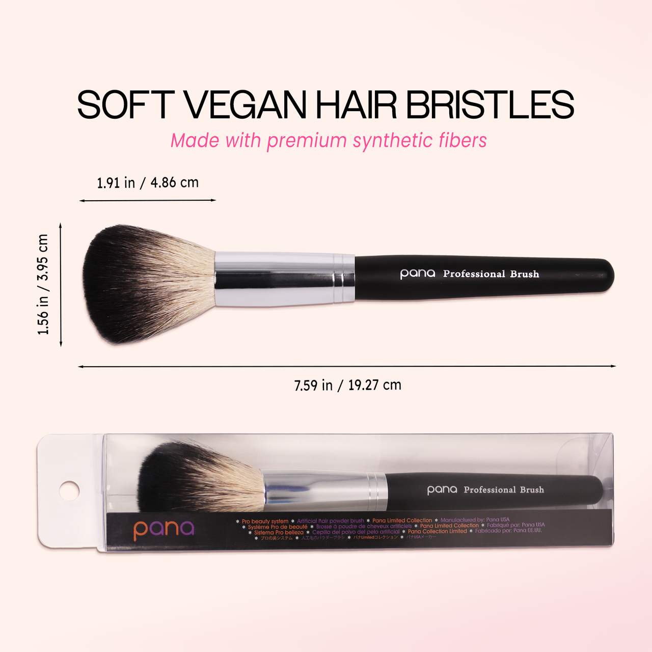 Pana Brand Black Handle Powder Brush (Professional Quality)