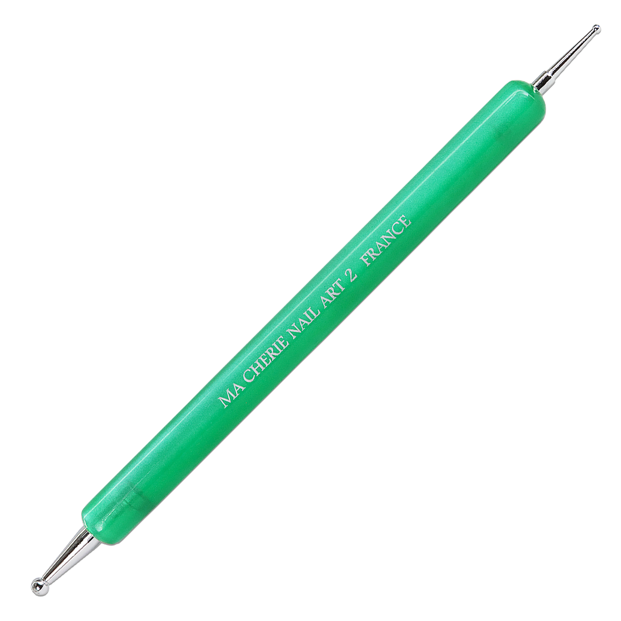 Osaka Double Sided Marbilizer Nail Art Dotting Tool with Green Acrylic Handle