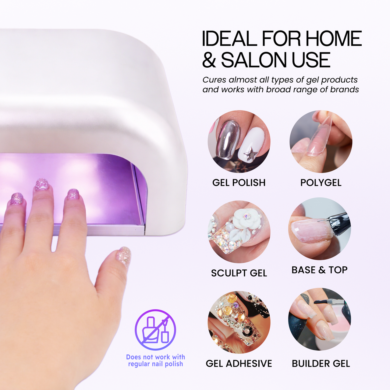 Silver 36W Nail Curing UV Gel Tunnel Lamp Dryer