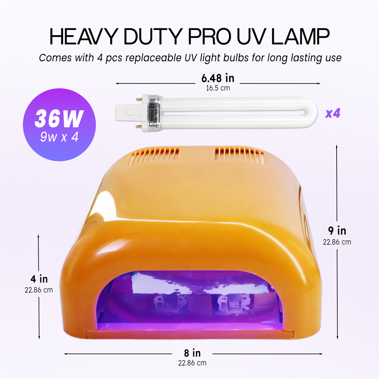 Tan 36W Nail Curing UV Gel Tunnel Lamp Dryer