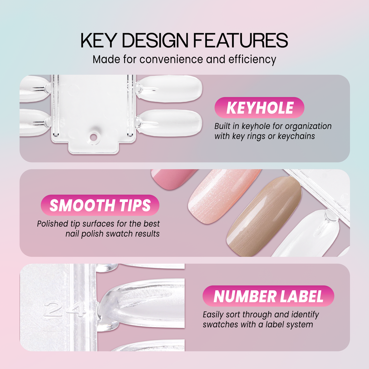 36 Tip Nail Palette Card