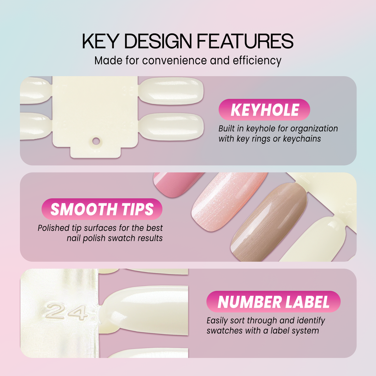 36 Tip Nail Palette Card