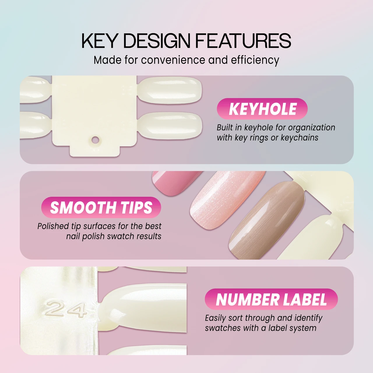 36 Tip Nail Palette Card