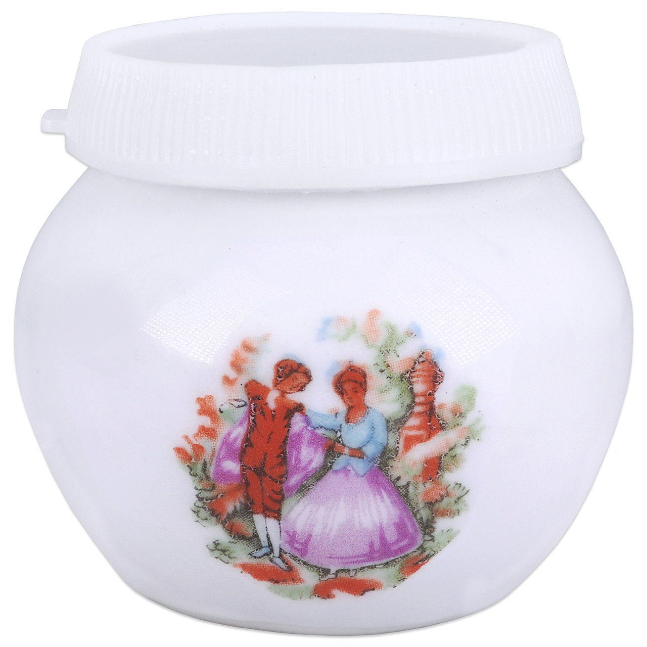 1 Piece Porcelain Dappen Dish with Lid