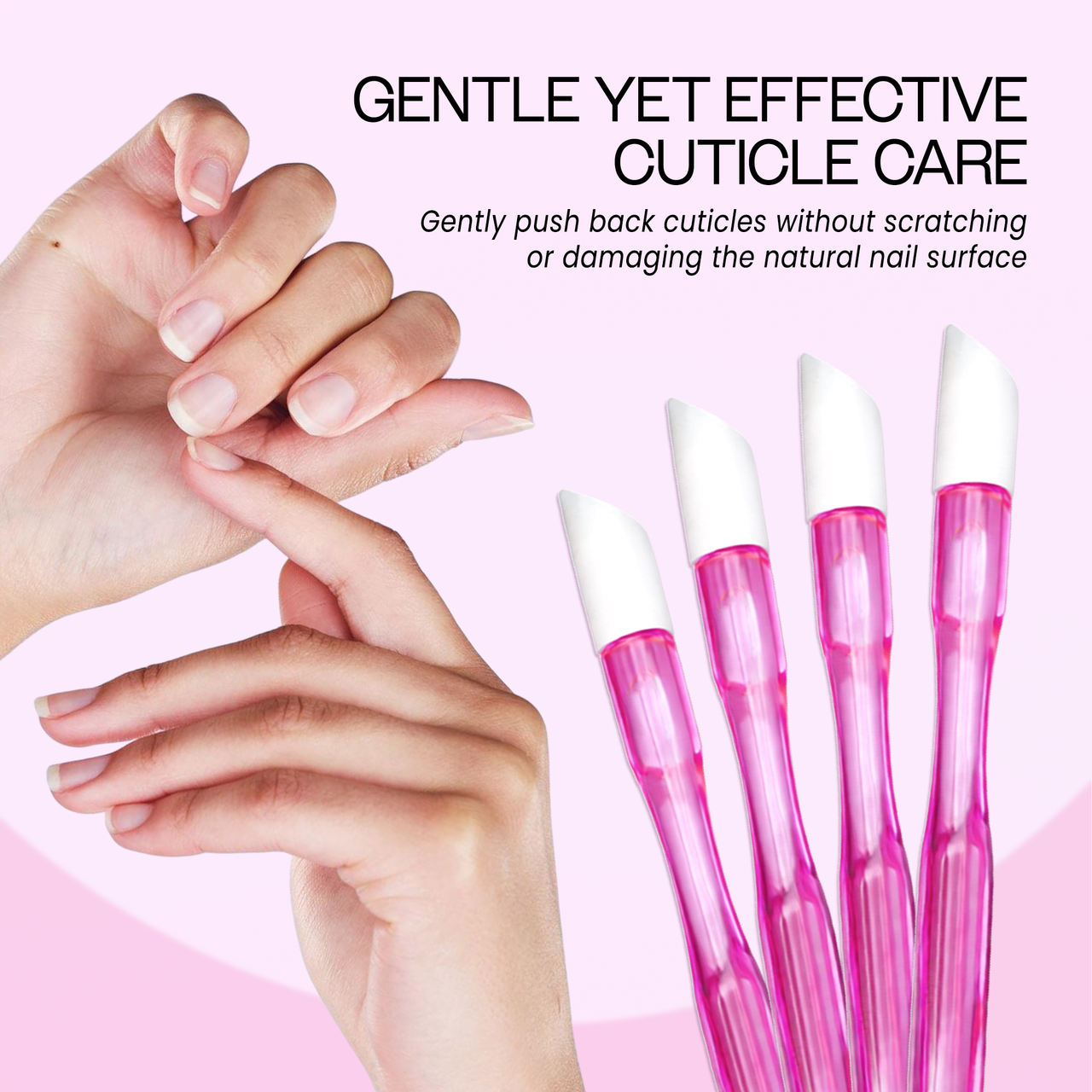 Disposable Cuticle Pusher with Rubber Tip 