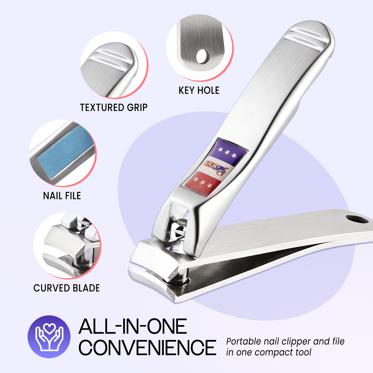 PANA Zinc Handle Stainless Steel Small Nail Clipper