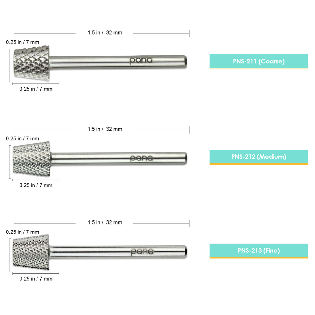 3/32" 4-Week Tapered Backfill Silver Carbide Bit (F - C)