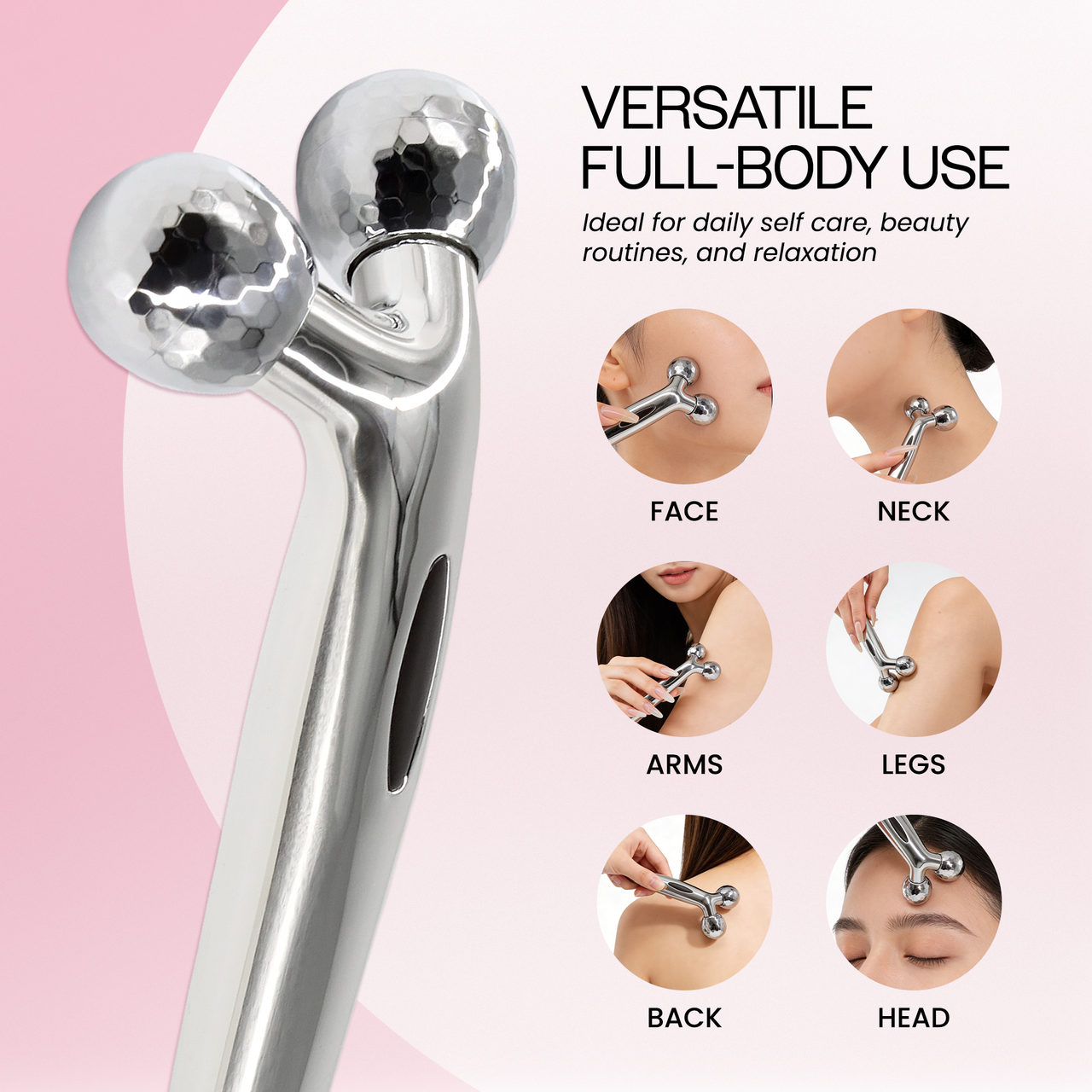 Manual 3D Facial Beauty Roller Massager