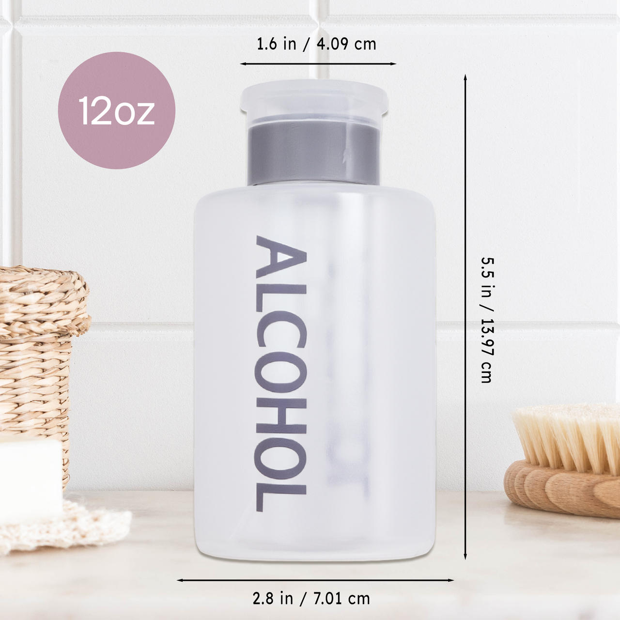 12oz. Push Down Liquid Dispenser Bottle