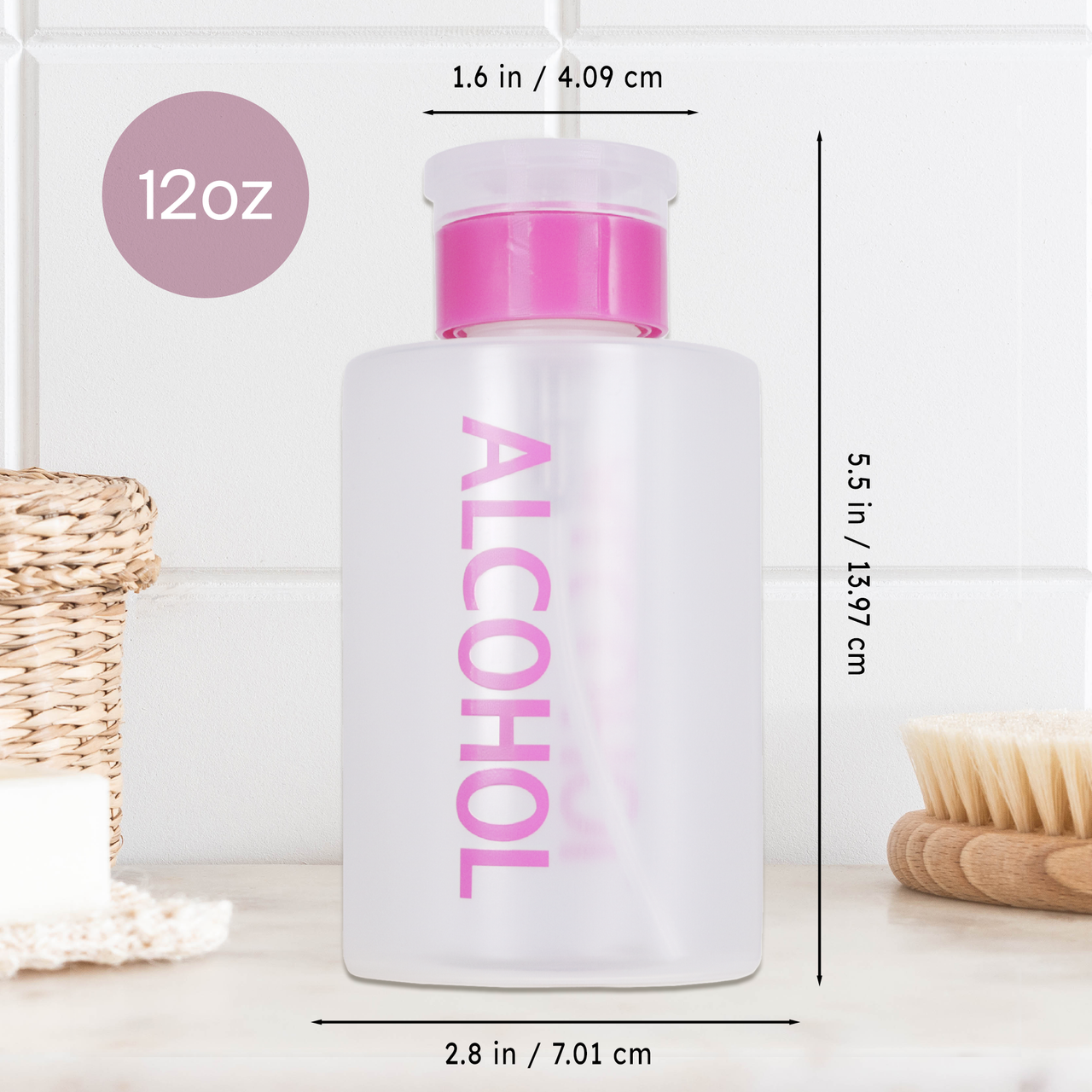 12oz. Push Down Liquid Dispenser Bottle