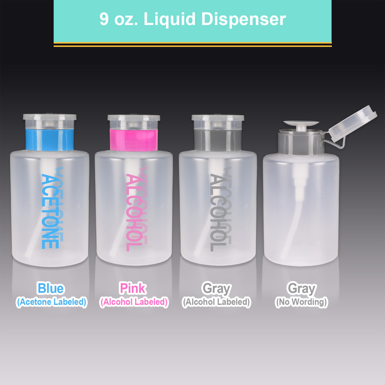 9oz. Push Down Liquid Dispenser Bottle