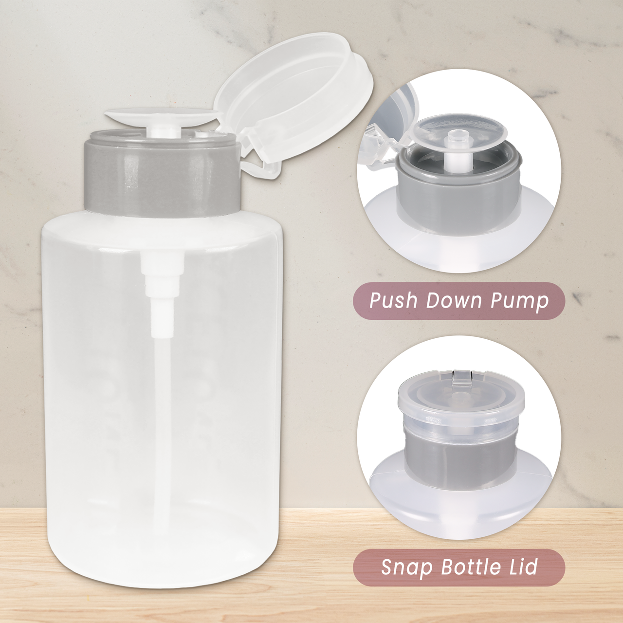 9oz. Push Down Liquid Dispenser Bottle