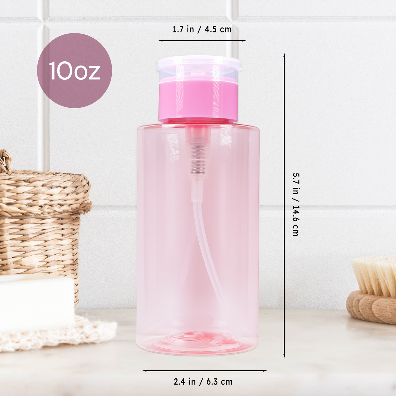 10oz. Push Down Liquid Dispenser Bottle