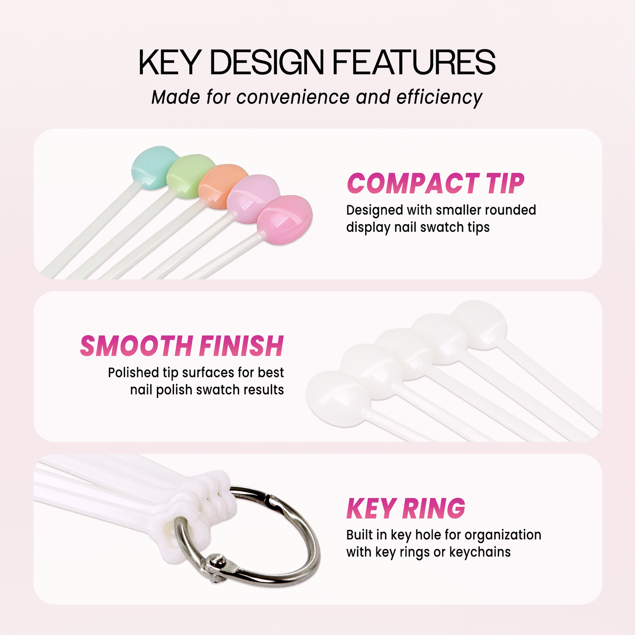 100pc Spoon Shape Tip Sticks w/ Ring Holder