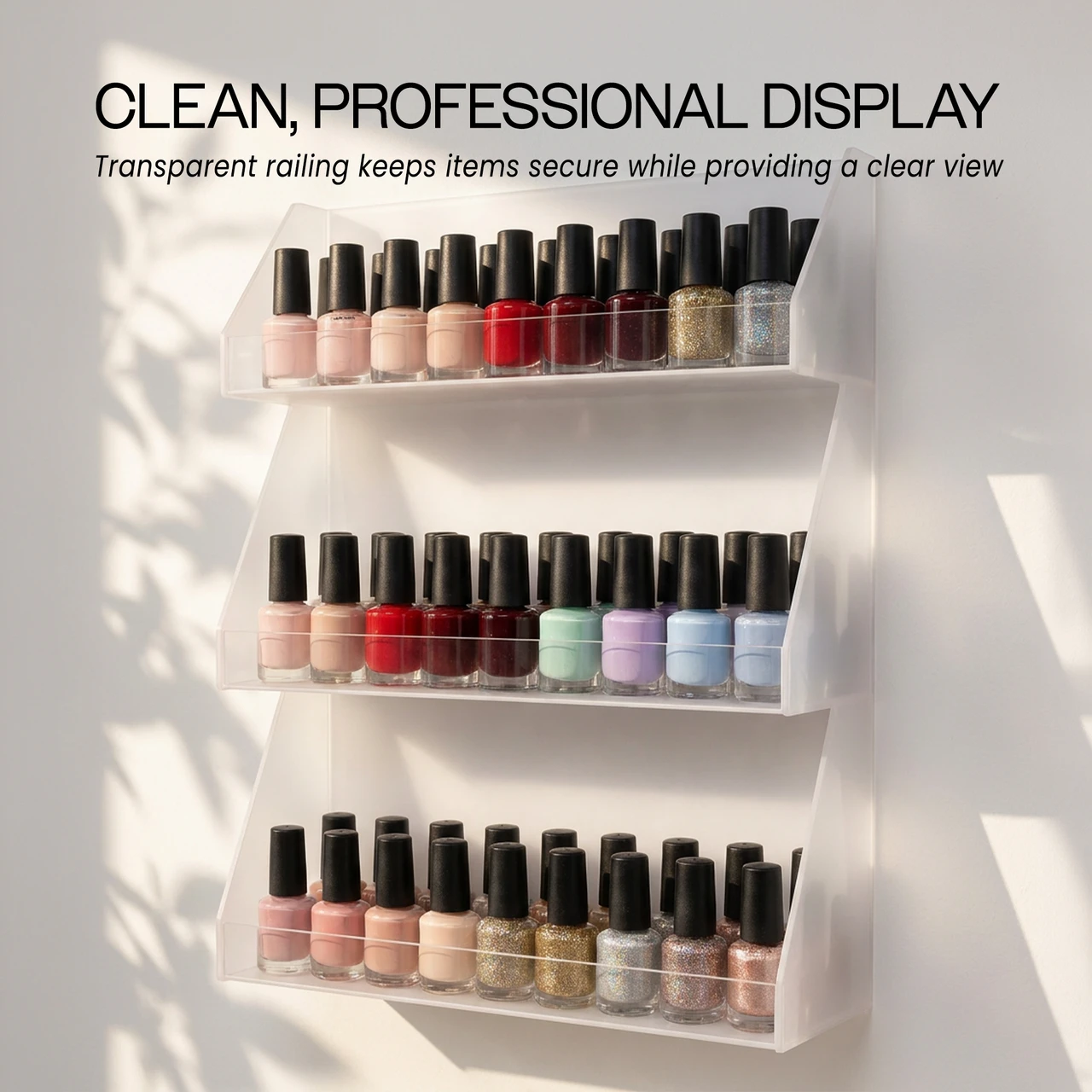 3-Tiered Acrylic Wall Rack