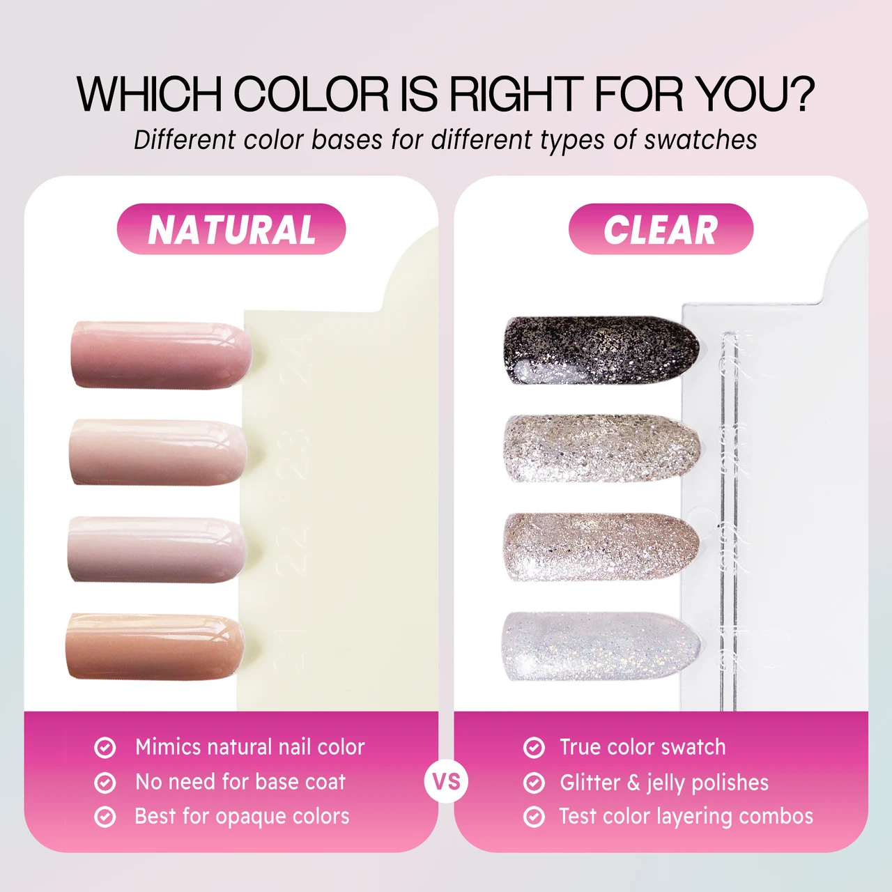 48 Tip Clear Color Nail Art Display Palette Card