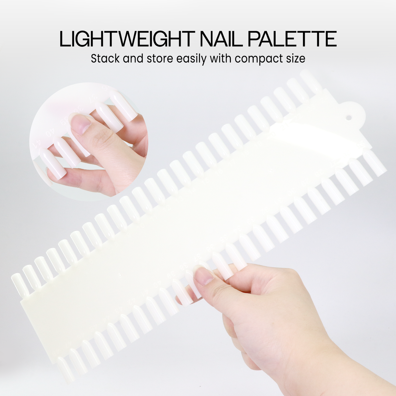48 Tip Clear Color Nail Art Display Palette Card