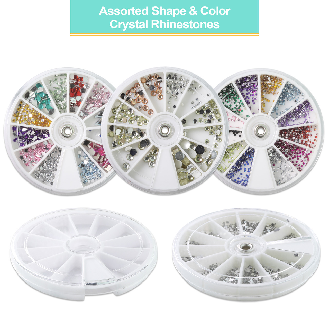 Assorted Shape & Color Crystal Rhinestones - Beauticom, Inc.