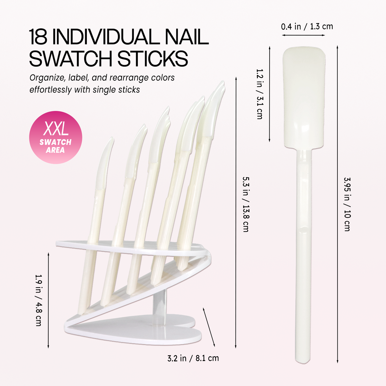 18 Tip Stick Heart Shape Display Stand