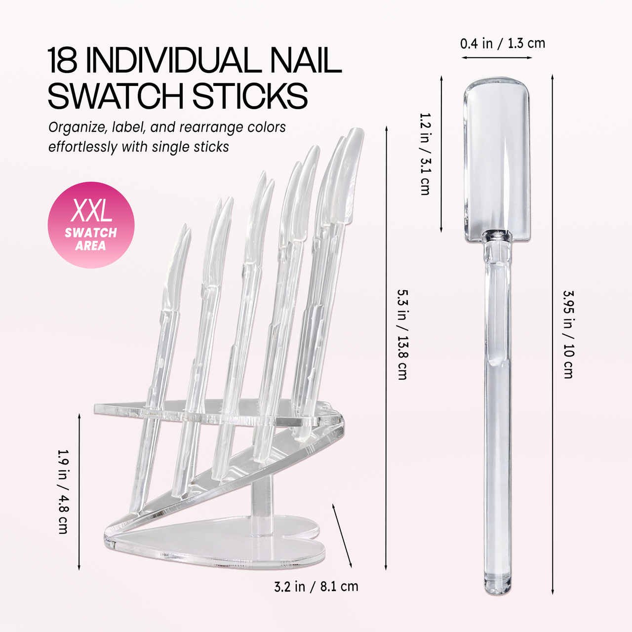 18 Tip Stick Heart Shape Display Stand