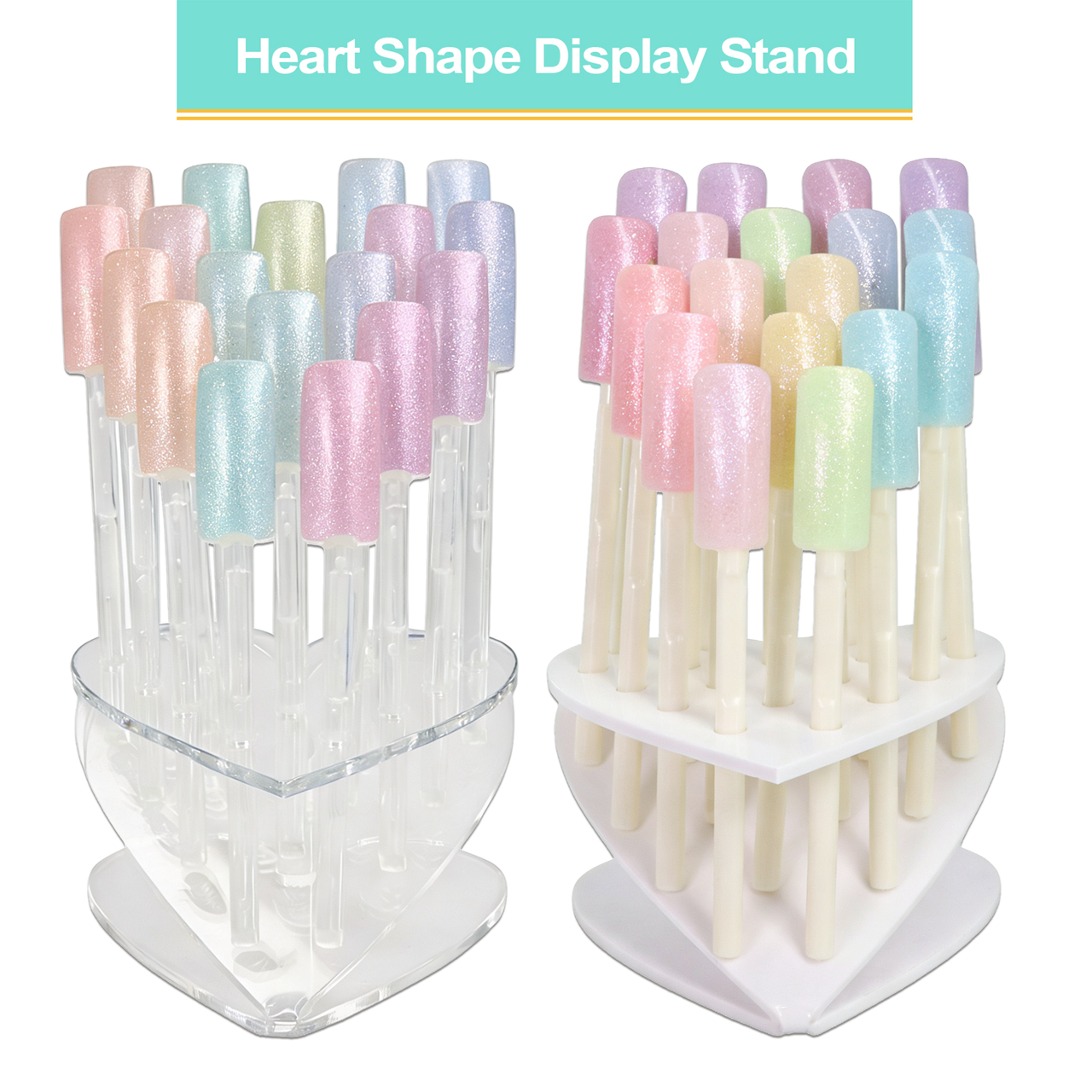 18 Tip Stick Heart Shape Display Stand