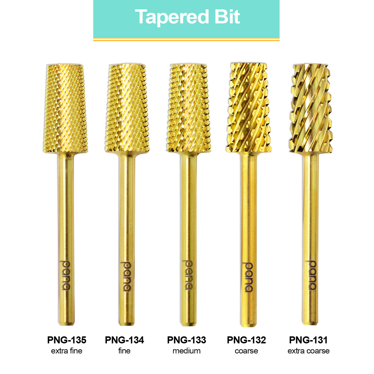 3/32” Tapered Barrel Gold Carbide Bit (XF - XC)