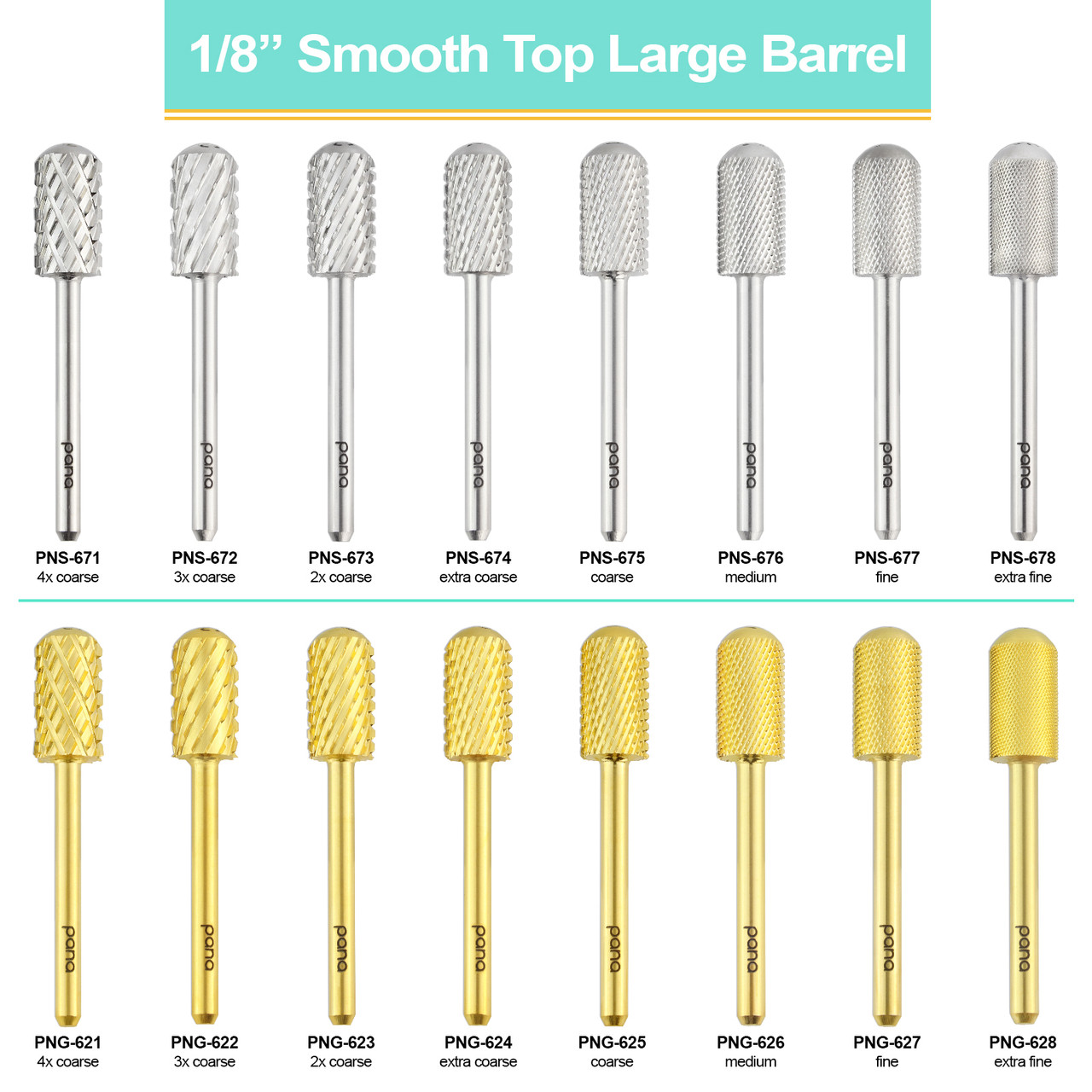 Smooth Top Large Barrel 1/8" Silver Carbide Bit (XF - 4XC)