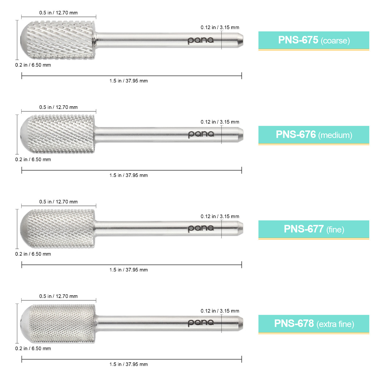 Smooth Top Large Barrel 1/8" Silver Carbide Bit (XF - 4XC)